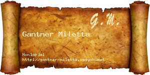 Gantner Miletta névjegykártya
